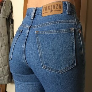 Medium wash high waisted mom jeans